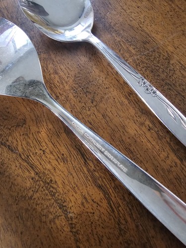51 Teile Lot Oneida Community Silverplate Enchantment Gentle Rose 1960’s Besteck - Bild 24 von 24