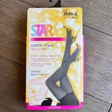 Spanx Women's Size E Heathered Gray Star Power Shaping Tights NEW 195-265lbs