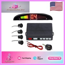 Car Reverse Parking Sensor System with LED Display - 4 Sensors, Weatherproof