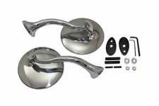 Hot Rod 4 Polished Stainless Steel Swan Neck Mirror Set