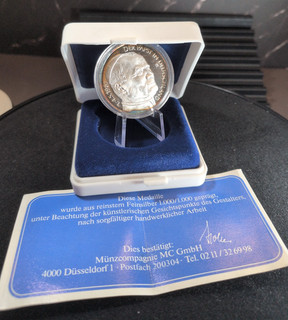 Papst in Deutschland 1987 Gedenkmedaille Feinsilber ART1180