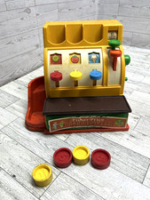 VINTAGE 1974 Fisher Price CASH REGISTER With Coins Works
