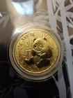 Chinese Panda 3 Gram 999 Fine Gold Gilded Silver In Card With COA 3,000 Minted