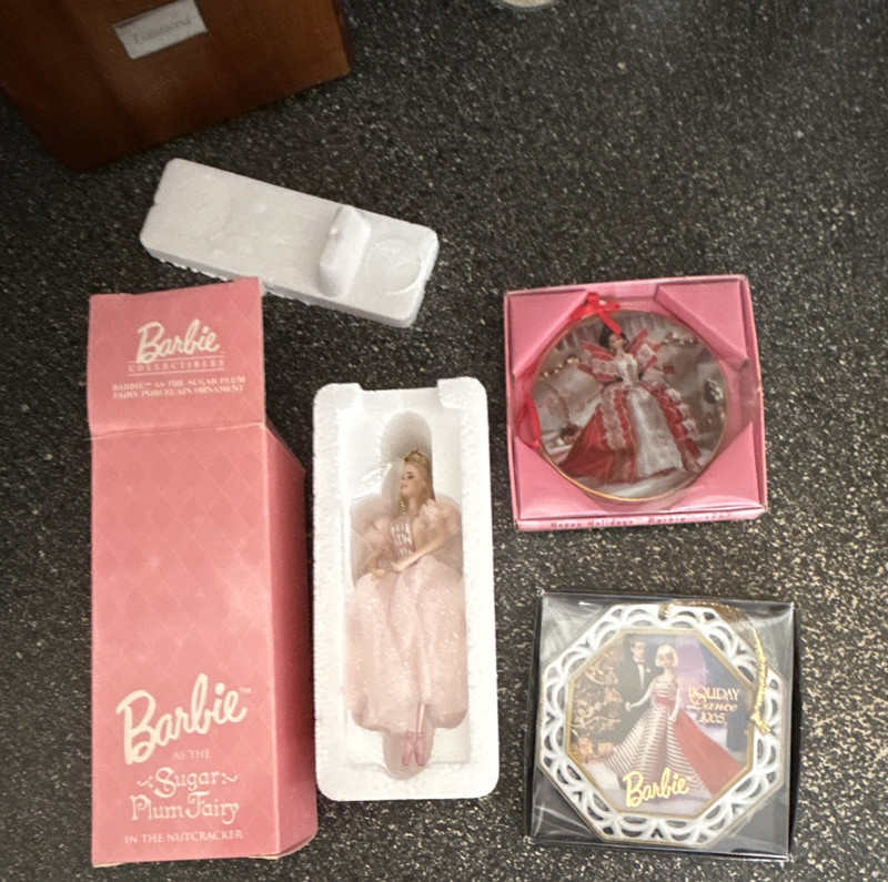 Enesco Barbie Collectibles 1997 Happy Holidays Hanging Ornament 6" Plastic