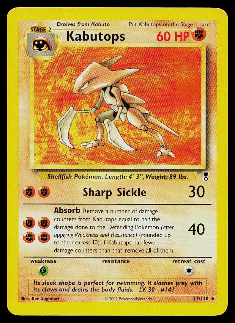 Pokemon Card Legendary Collection Kabutops 27/110 Rare