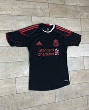 RARE Liverpool 2010/2011 football shirt jersey size S adidas Black
