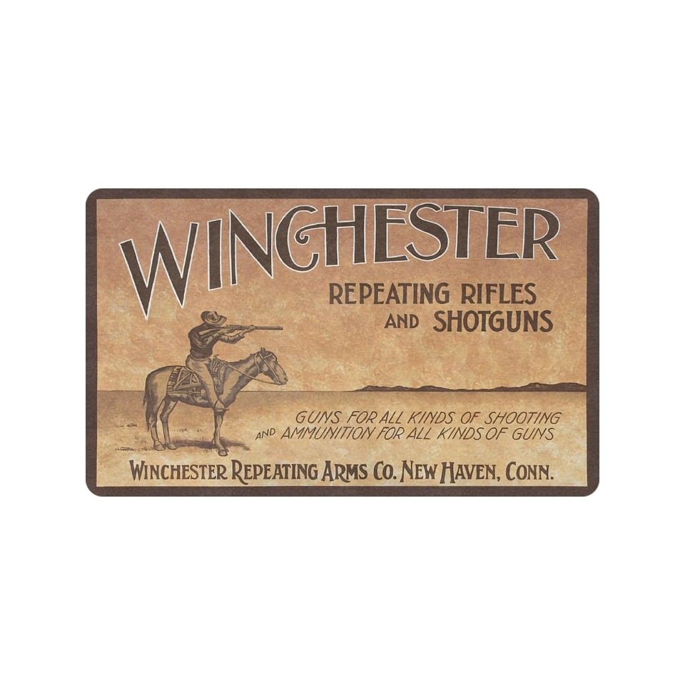 Vintage Rifle Rug Vintage Style Winchester Repeating Rifles & Shotguns Doormat Rug In ...