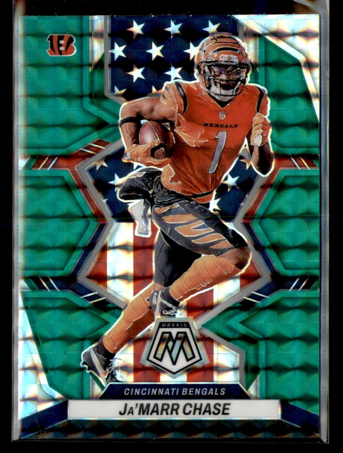 2022 Panini Mosaic #263 Ja'Marr Chase Mosaic Green