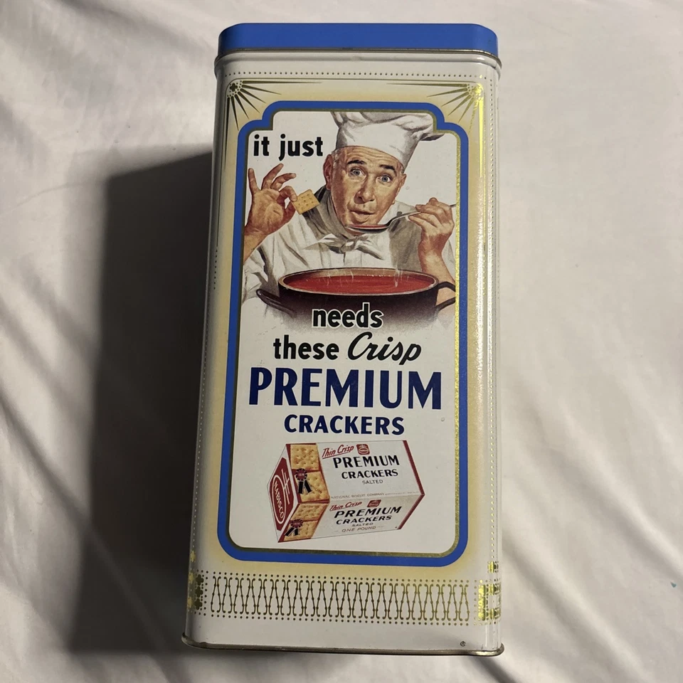 VTG 1993 Nabisco Collectors Choice Thin Crisp Premium Saltine Cracker Tin - Image 2 of 4