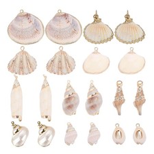 Versatile Seashell Charm Set - 20Pcs Natural Shells for All Your Crafting Needs