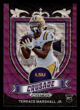 2021 Panini Prizm Draft Picks #180 Terrace Marshall Jr. Purple Wave RC Card