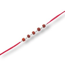 925 silver 1 to 5 rudraksh rakshabandhan rakhi 1 pcs of each ,  pack of 5 