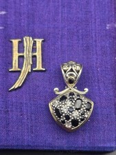 John Hardy 925/18k Pendant With Dark Blue And White Sapphires With Box