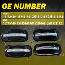 4x Front Rear Outside Door Handles Chrome For 99-06 Silverado Tahoe Sierra Yukon 4x Front Rear Outside Door Handles Chrome For 99-06 Silverado Tahoe Sierra Yukon