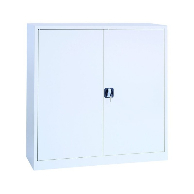 Armoire Basse Métallique MOBIKA AR-MPB-008 Gris en Acier à 2 Portes Battantes pour Dossiers A4