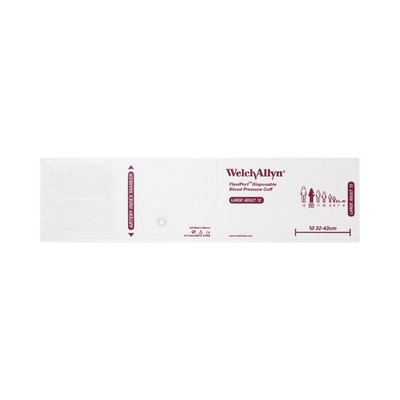 (NEW) Welch Allyn FlexiPort Blood Disposable Pressure Cuff SOFT-12 Adult Large