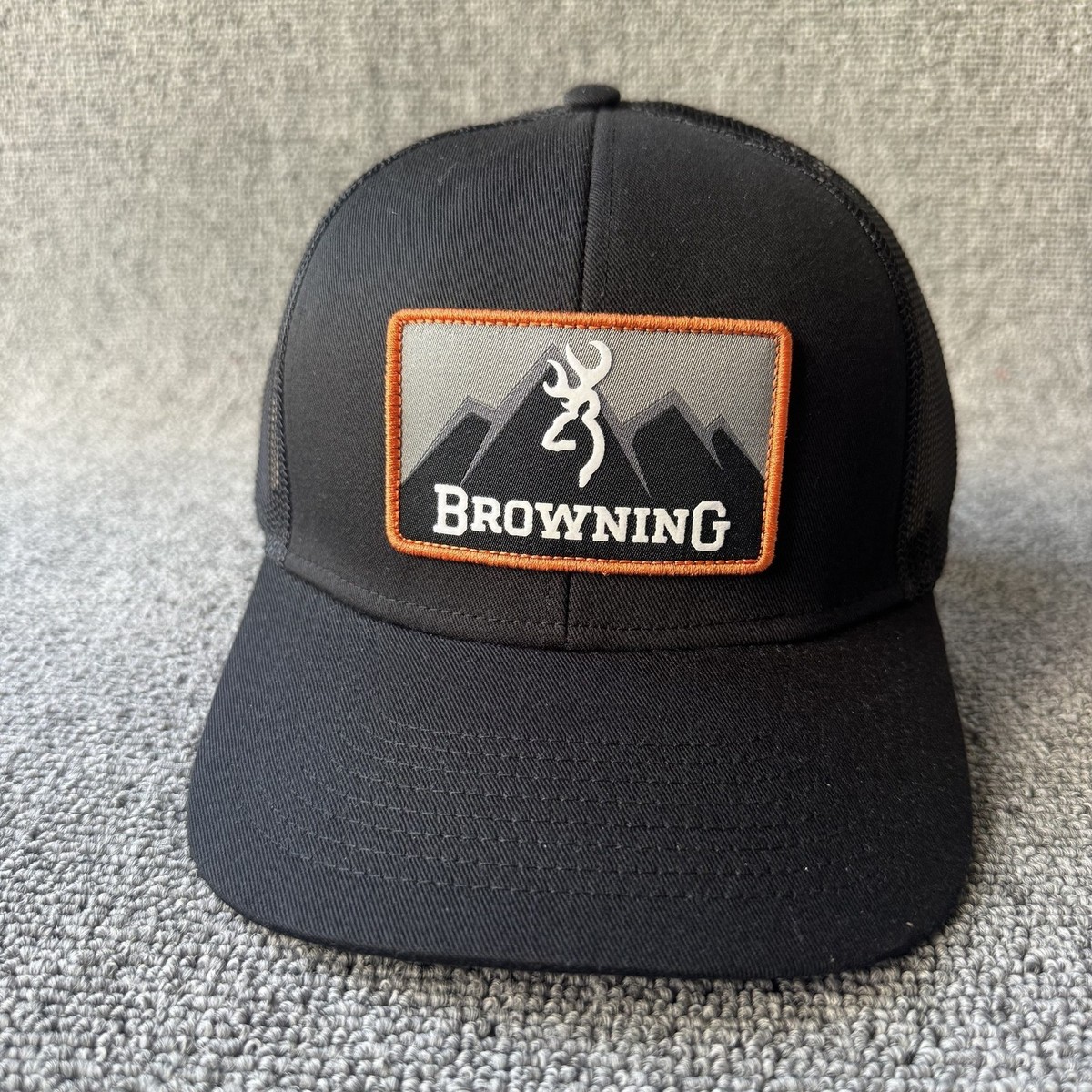 Browning Trucker Snapback Hat Black Mesh Back Outdoor Cap Unknown Size