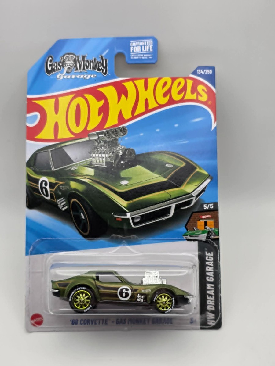 Hot Wheels 1968 Corvette - gas monkey garage Real Riders , custom
