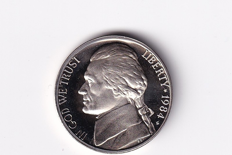 1984 S Proof Jefferson Nickel 5c Coin from Proof Set #551