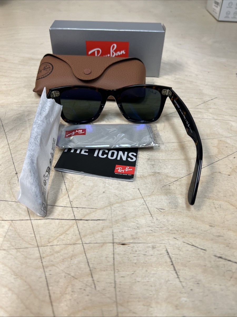 レイバンレイバン wayfarer tortoise crystal/green Ray Ban RB 2140-F 902 Wayfarer - Tortoise/Crystal Green by Ray Ban