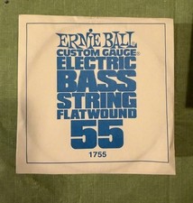 Ernie Ball Flatwound Electric Bass String Singles 55 Gauge Lot of 12 