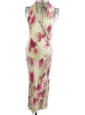 Wallis Brand Wrinkled Fabric Beautiful Fitted Sleeveless Dress Size UK 12