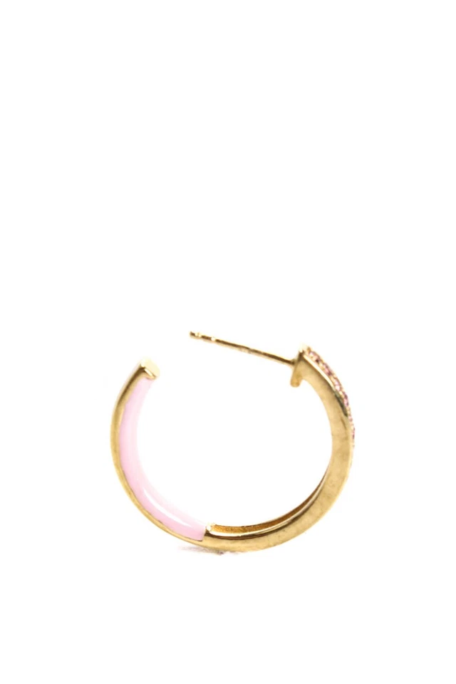 Aretes Rarities para mujer enchapados en oro rosa esmalte amatista Foto 3 de 4