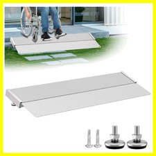 Aluminum Threshold Ramp,12 Inch Portable Self Supporting Entry Handicap Ramp,...