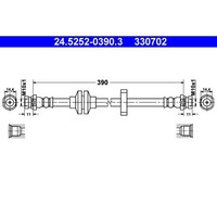 Bremsschlauch ATE 24.5252-0390.3 FüR Renault Vel Satis Laguna II Espace IV