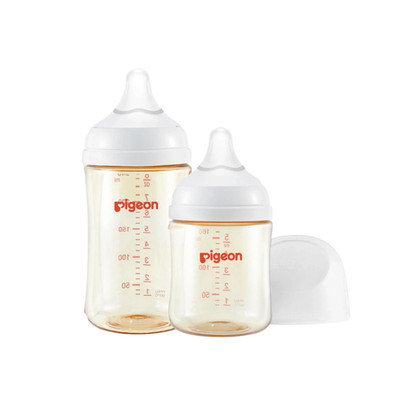 Pigeon Nursing Baby 2 PPSU Bottle Anti-Colic 5.4 & 8.1 Oz with SS&M Nipples