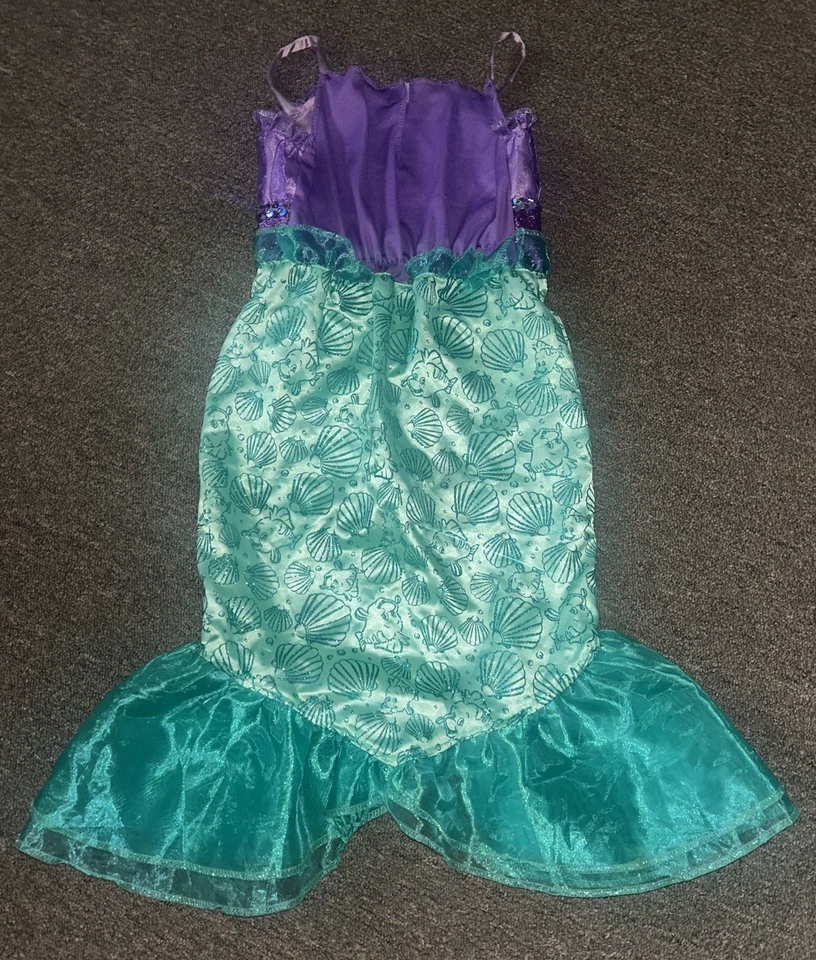 Disney Ariel Little Mermaid Costume Child Size 4 - 6 Halloween Girl Princess  - Image 3 of 4