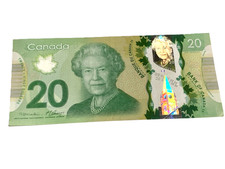 2012 Canadian $20 Dollar Polymer Banknote Queen Elizabeth II