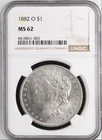 1882 O NGC MS62 Morgan Silver Dollar. Beautiful Coin freshly graded.