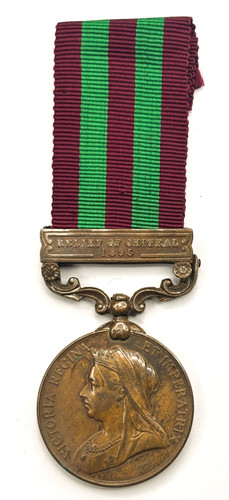 British India General Service Bronze Medal Relief of Chitral 1895 Clasp Punjab