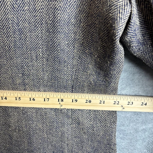 Lands End Vintage Tweed Jacket 44R Brown Herringbone Blazer 100% Silk Sport Coat - Picture 17 of 22