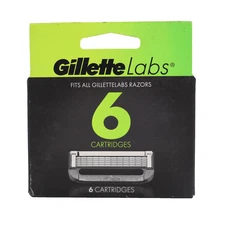 GilletteLabs Razor Blade Refills 6 Cartridges for Exfoliating Bar & Heated Razor