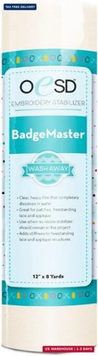 OESD Badge Master Wash Away Water Soluble Embroidery Stabilizer 12'' x 8 Yd Roll