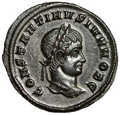 Constantine II Caesar ''Votive in Wreath'' Siscia Extremely Fine