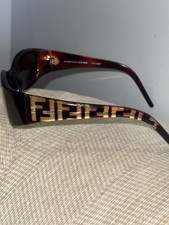 VINTAGE 90s FENDI FS301 238 HAVANA BROWN COLD INSERT SUNGLASSES