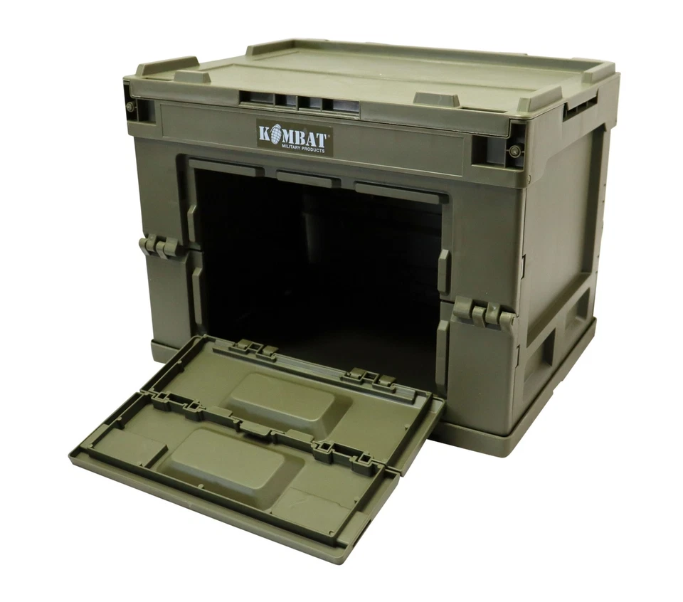 Kombat UK Military Folding Storage Box Green Compact Stackable Convenient NEW UK - Image 2 of 4