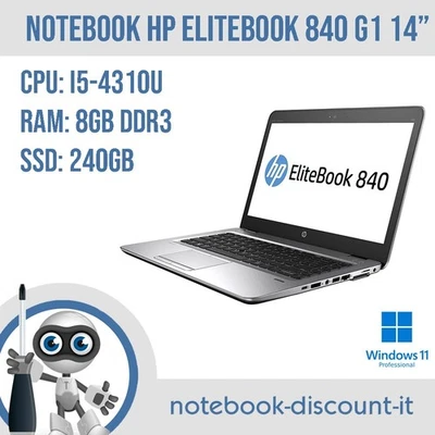 HP EliteBook 840 G1 · i5-4310U · 8GB · 240GB