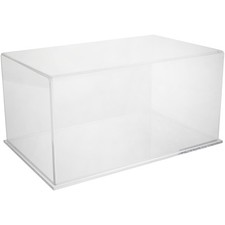 Plymor Clear Acrylic Display Case with Clear Base, 16" x 10" x 8"