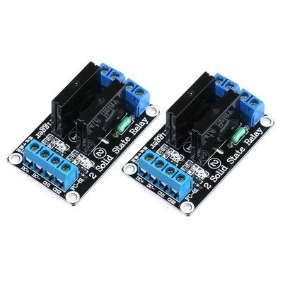 EC Buying 2Pcs 5V 2A Solid State Relay Module 2 Channel Low Level 2