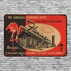 Tin Metal Signs Home Décor Vintage Flamingo Hotel "The Fabulous Flamingo Hotel -