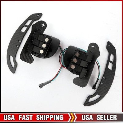 True Carbon fiber Steering Wheel Shift Paddle for Dodge Charger Challenger SRT.#