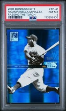 2004 Donruss Elite Passing The Torch #TP-41 R.Campanella/M.Piazza PSA 8
