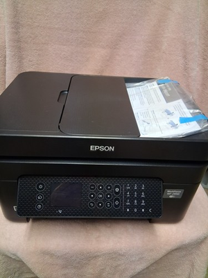 #ad Epson Work Force WF 2850 Wireless Color All in One Printer Copier Scanner Black $70.00