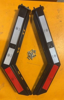 Used Semi Truck 2.5'' Spring Loaded Mud Flap Hanger Angled Black Left & Right