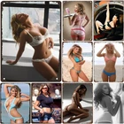 Vintage Pinup Girls Tin Metal Signs Home Décor Bikini Women Wall Posters Plaque