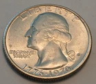 1776-1976 S Washington Bicentennial 40% Silver Quarter Brilliant UNC BU .400 25c